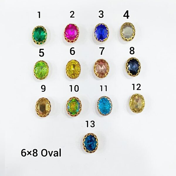 OVAL STONES 6*8mm (12 PCS PACK)